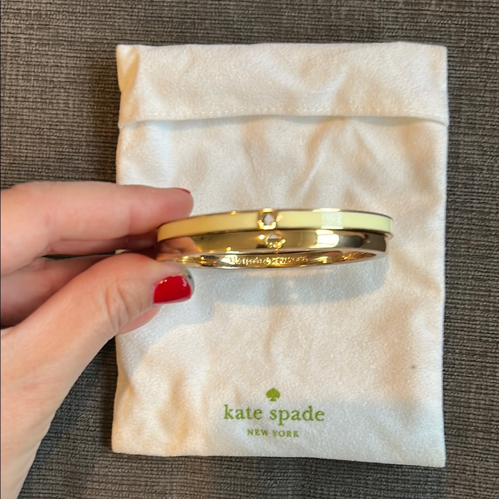 Kate Spade Gold and Cream Bangle